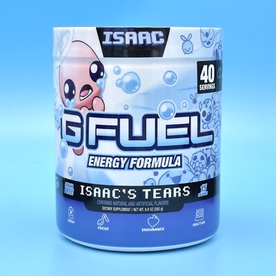 G Fuel The Binding of Isaac Isaac's Tears Tub Endurance Energy Formula GFUEL