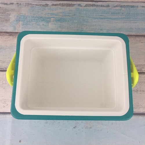 Vintage Neon IGLOO 6 Cooler 6-Pack Retro Lunchbox Teal Pink 1990s 90s Lid Handle