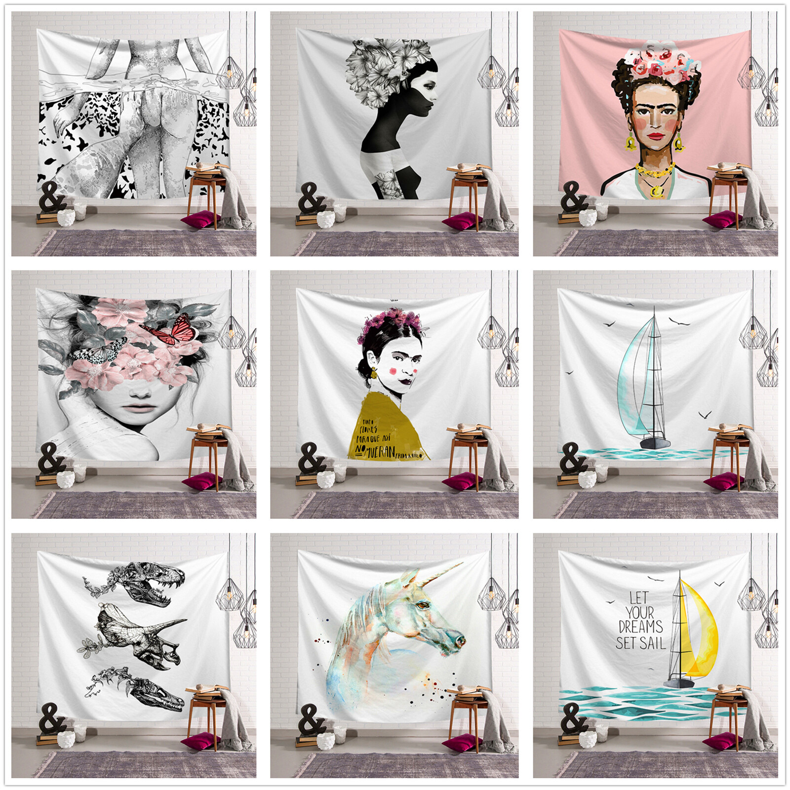 Abstrakt Kunst Tapisserie Bunt Wandbehang Wohnkultur TV-Cover Sanft Picknick Mat