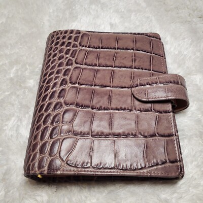 Custom Van Der Spek Personal Planner Tortoro Croco Barbie Nappa Leather 