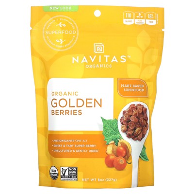 Органические золотые ягоды Navitas Organics, 8 унций, 227 г B Corp, без BPA,