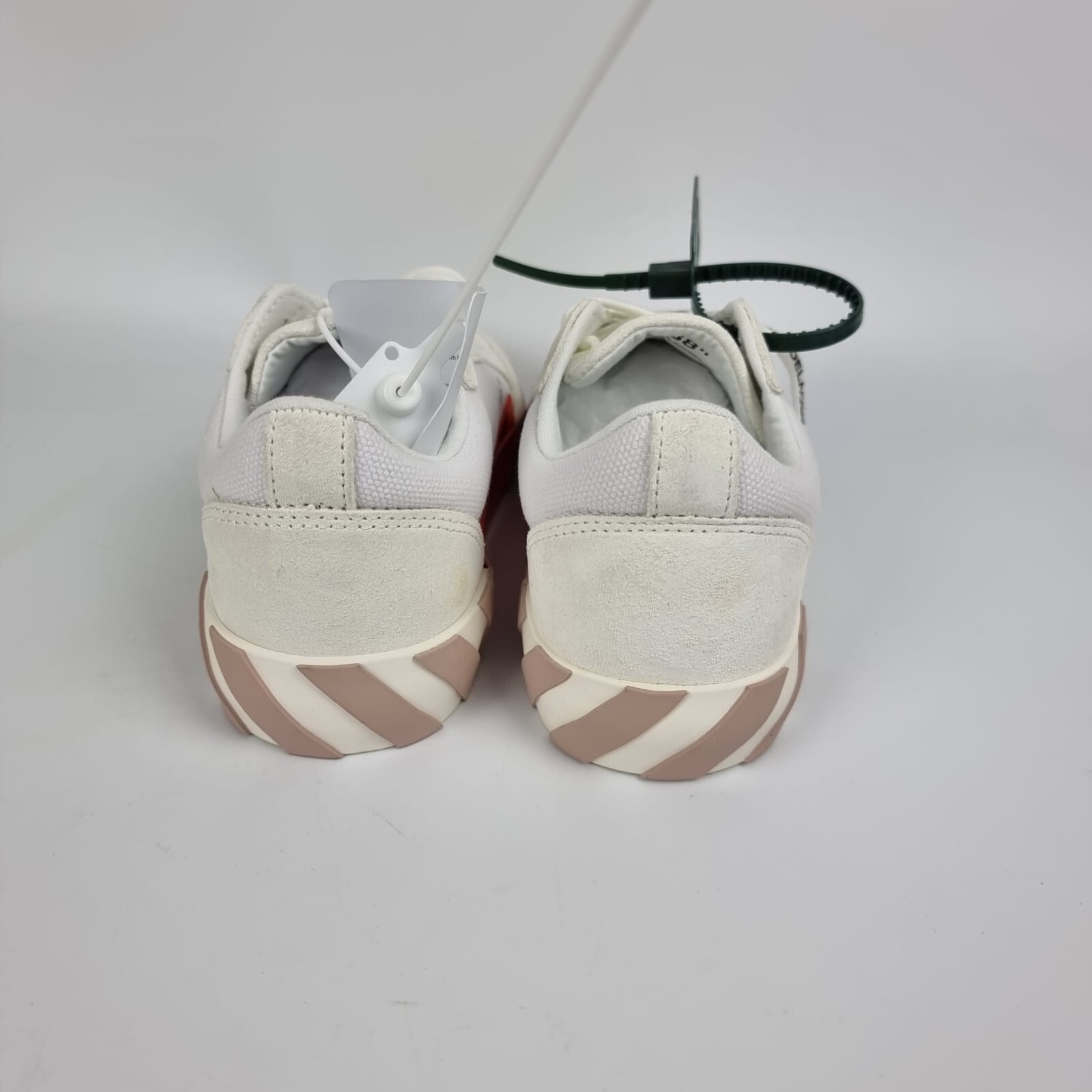 Pre-owned Off-white Vulcanized Women's White And Pink Sneakers Size 38 Us 8