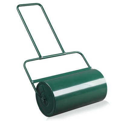  New Oshion 24in Lawn Roller Iron Cylindrical Garden North America Green