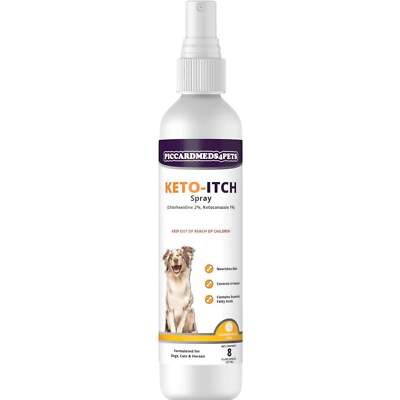 Piccardmeds4pets Keto-Itch Plus Chlorhexidine 2% + Keto 1% 8oz Spray