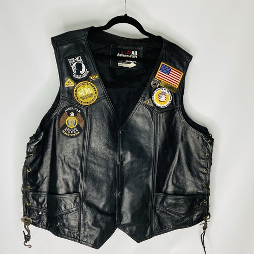 Leather Vest American Legion Riders 4XL Eagle US Veteran Patches & Pins Leather Vest American Legion Riders 4XL Eagle US Veteran Patches & Pins