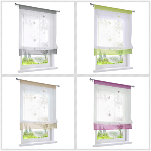Raffrollo Modern Raffgardine Wohnzimmer Gardinen Küche Bändchenrollo Transparent