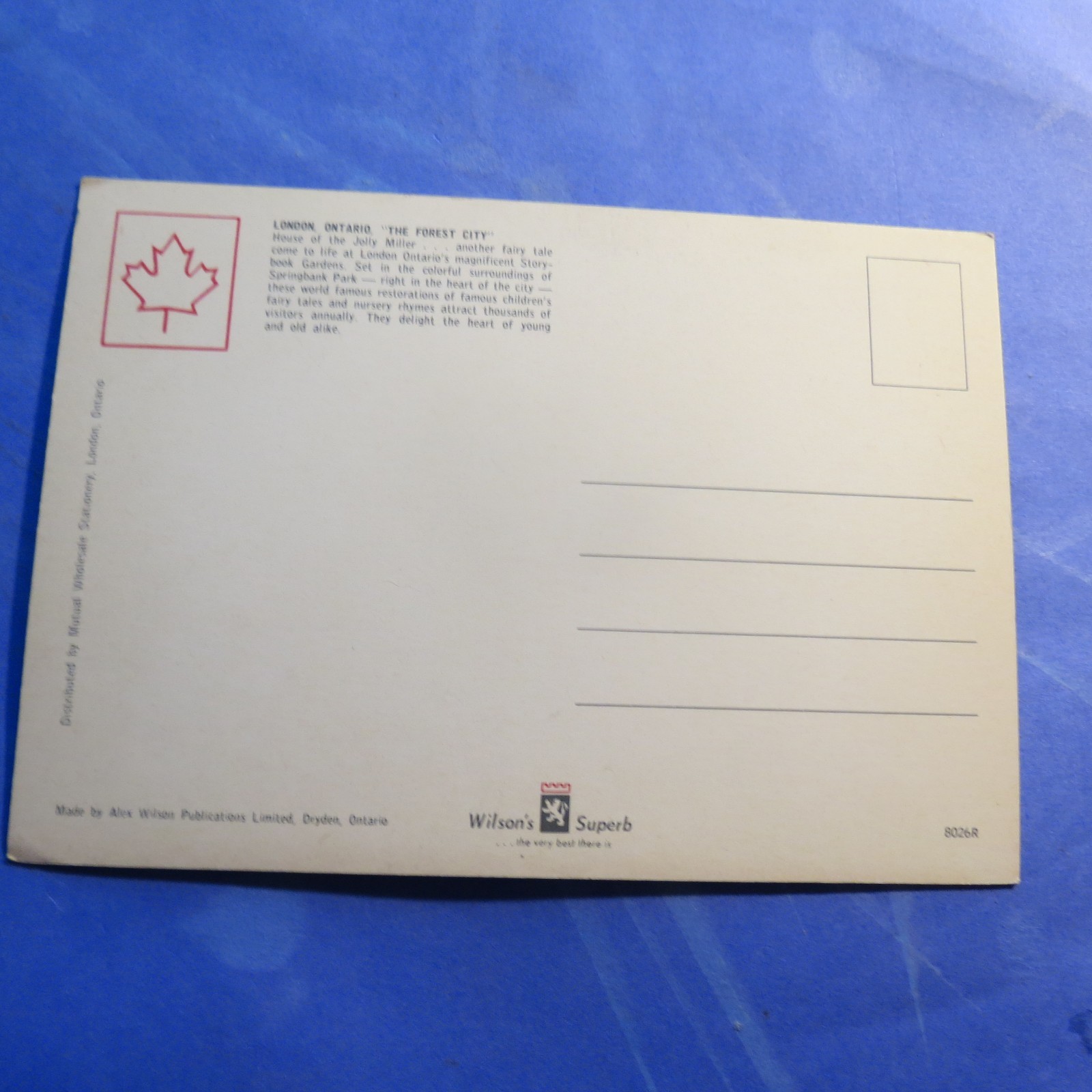 London ON Storybook Gardens Jolly Miller House View CT Size  Postcard PC5200