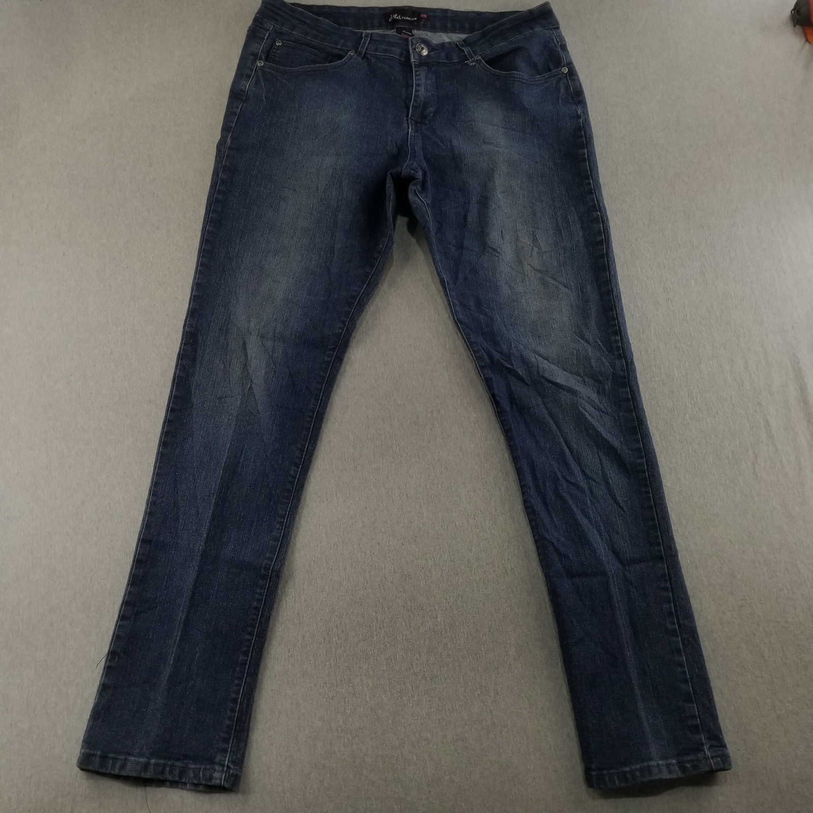 Dots Fashion Jean Womens Sz 15/16 Curvy Long Dark Wash Stretch Material Normcore