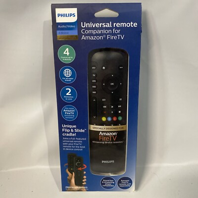 Philips 4-Device Companion Remote Control with Flip & Slide for Fire TV (NEW)