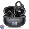 Achifine Clip on Earbuds Open Ear Wireless Bluetooth 5.4 Headphones with Noise Cancelling Mic, 48H Playtime Ear Buds,IP68 Waterproof, Comfortable for Small Ears (Black)