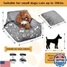 Dog Car Seats for Small Medium Sized Dogs Carseat for Car Funny Fuzzy Pet Dog Booster Car Seat Puppy Under 32 Lbs with Soft Plush CushionandWashable Removable Cover