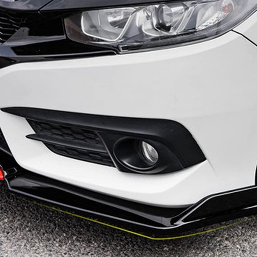 Gloss Black & Red Front Bumper Lip Splitters Spoiler For VW