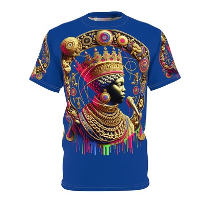 Dark Blue King Currency Great House (Para)Unisex Cut & Sew Tee (AOP)