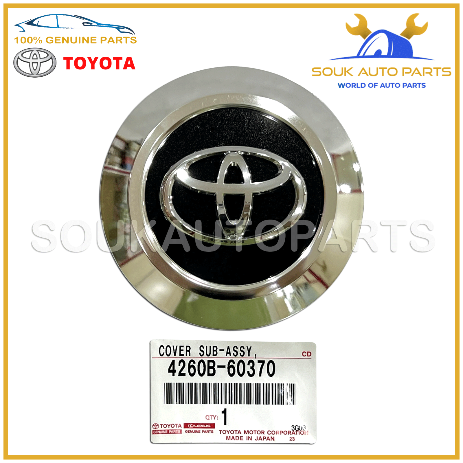 4260B-60370 Genuine Toyota ORNAMENT ASSY, WHEEL HUB Land