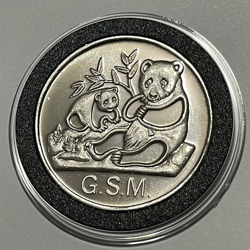 Panda Bears G.S.M. Rare Vintage Collectible Coin 1 Troy Oz