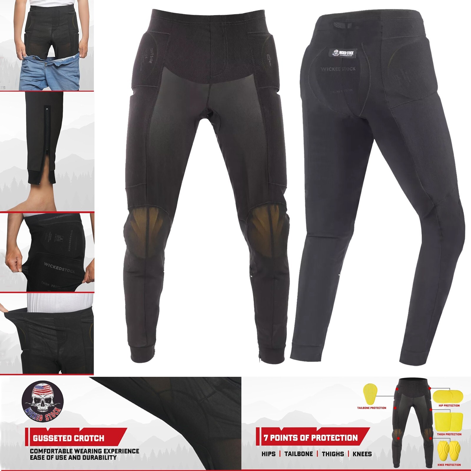 専用 THE SHINZONE / biker trousers pants Amazon.com: XINNI Motorcycle Riding Armor Pant Motocross