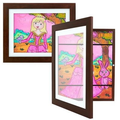 2 Pack 10x12.5 Walnut Kids Art Frame Wall Display Drawings Certificate Display