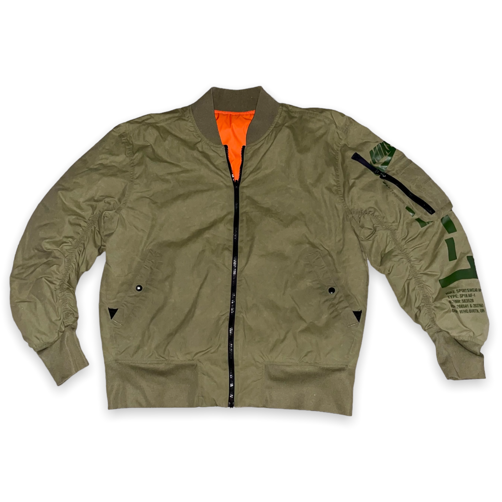 Super Rare Nike Windrunner Heavy Reversible Flight Bomber Super Rare Nike Windrunner Heavy Reversible Flight Bomber