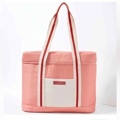 L*Space Coastal Cooler Insulated Tote Bag in Coral
