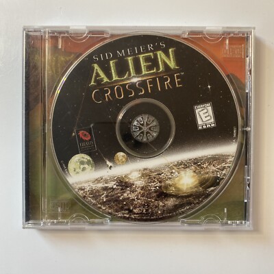 Alien Crossfire, Sid Meier (1999) PC CD ROM Computer Video Game, Sci Fi Fantasy