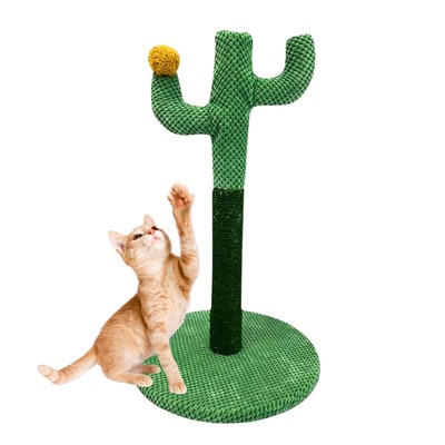 Cactus Tree Cat Scratching Post for Indoor Cats, 33'' Tall Cat Scratching Post...