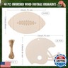 AWIZOM 48 Pcs Wooden Football Cutouts Unfinished Wooden Rugby Helmet Ornaments Blank Wood Football and Rugby Helmet Slices with 32.8 Ft Twine for DIY Crafts Door Hanger Sports Themed Party Home Decor