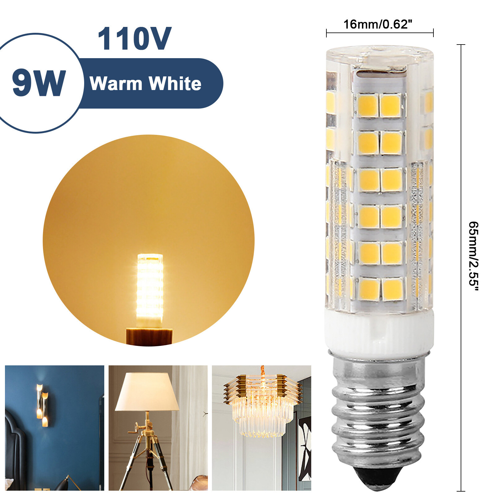 7W 9W 10W  110V/220V E14 LED Corn Bulb Light Ceiling Daylight Ceramics Lamp