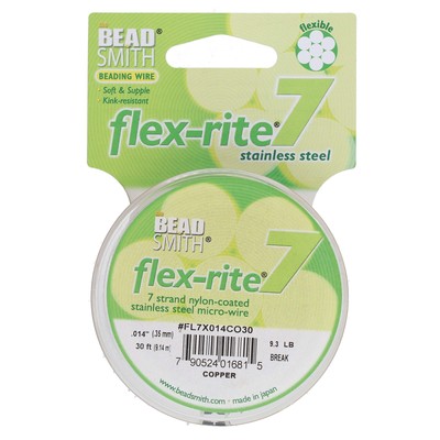 Flex-Rite 49 Strand Nylon Coated, Stainless-Steel Beading Wire, Jewelry Makin...
