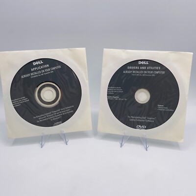 Dell Software Lot of 2 Application Drivers Utilities 2009 Reinstalling Discs NEW