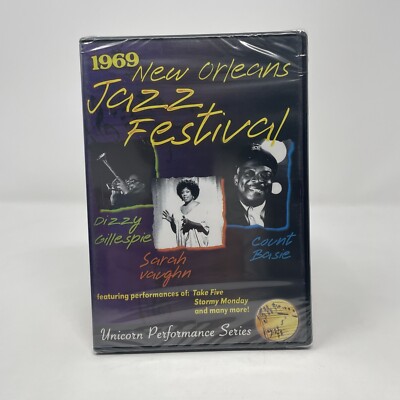 New Orleans Jazz Festival 1969 (DVD) Dizzy Gillespie - Count Basie - Sealed Tear