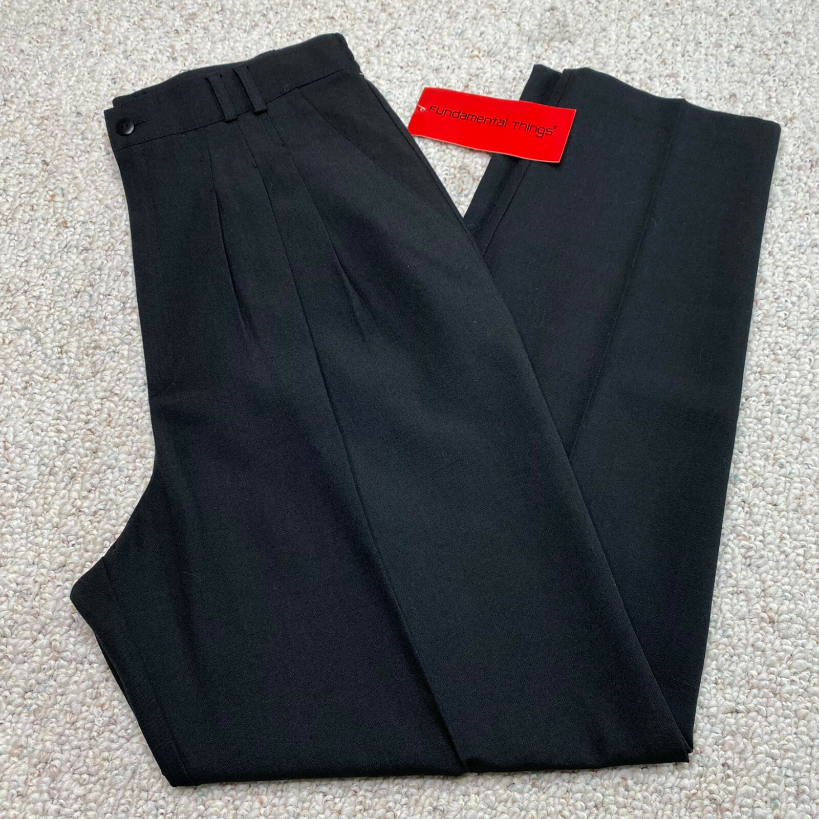 Fundamental Things Womens Pant sz 14 Gray Straight Elastic