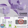 for AirPods 4 Case with Phone Stand, Auto Open,Secure Lock Cases Compatible with Apple Airpods 4th Generation 2024, Drop-Proof Hard Cover with Cleaner and Keychain for Women Girly, Purple
