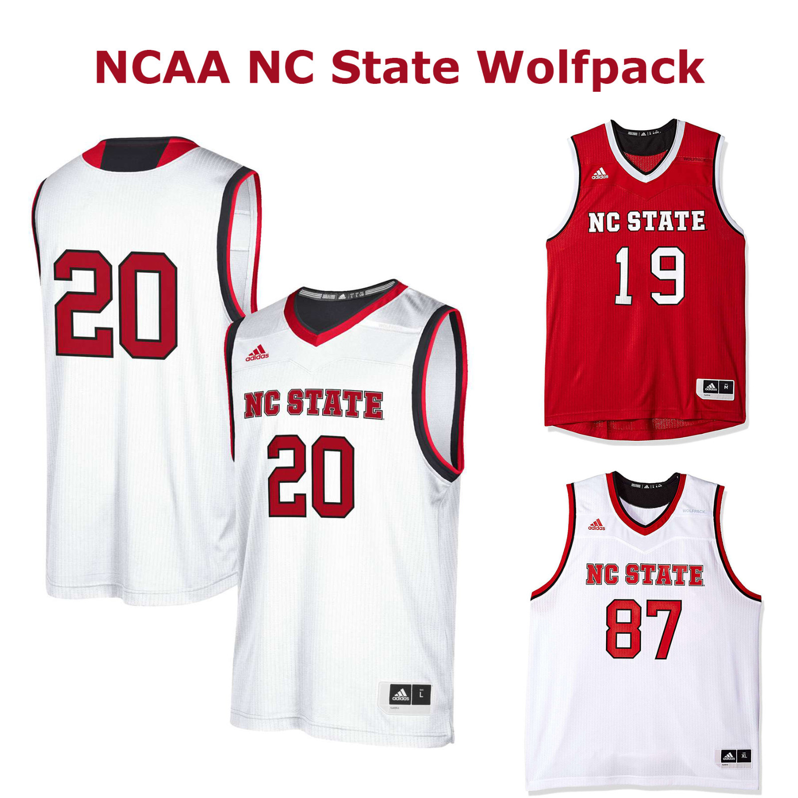 Реплика баскетбольной майки NCAA NC State Wolfpack 118JA НОВАЯ