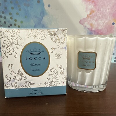 Tocca Bianca 10oz Candela Candle - Green Tea & Rose Petal