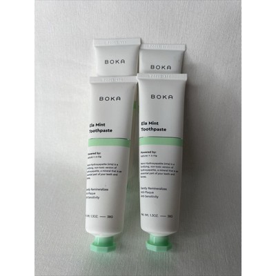 Boka Ela Mint Toothpaste 1.3 oz BRAND NEW TRAVEL SIZE FOIL SEALED TUBE Set Of 4