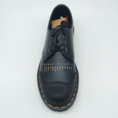 Pre-owned Dr. Martens 2024 Nine Inch Nails 1461 Backhand Leather Boots Mens Eu38 Us 6 Uk 5 In Black