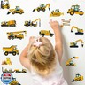 Wall Decals Stickers Construction Vehicles Wall Stickers Tractor Excavator Crane Wall Murals Peel and Stick Removable Wall Decor for Nursery Kid Boys Girls Bedroom Living Room Playroom Classroom