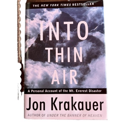 Jon Krakauer ''Into Thin Air'' SIGNED/DATED First Ed. 1st Ptg.