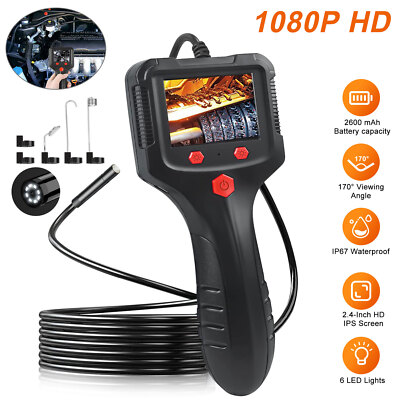 LED HD Handheld Industrial Borescope Endoscope 2.4inch Inspection Snake Camera