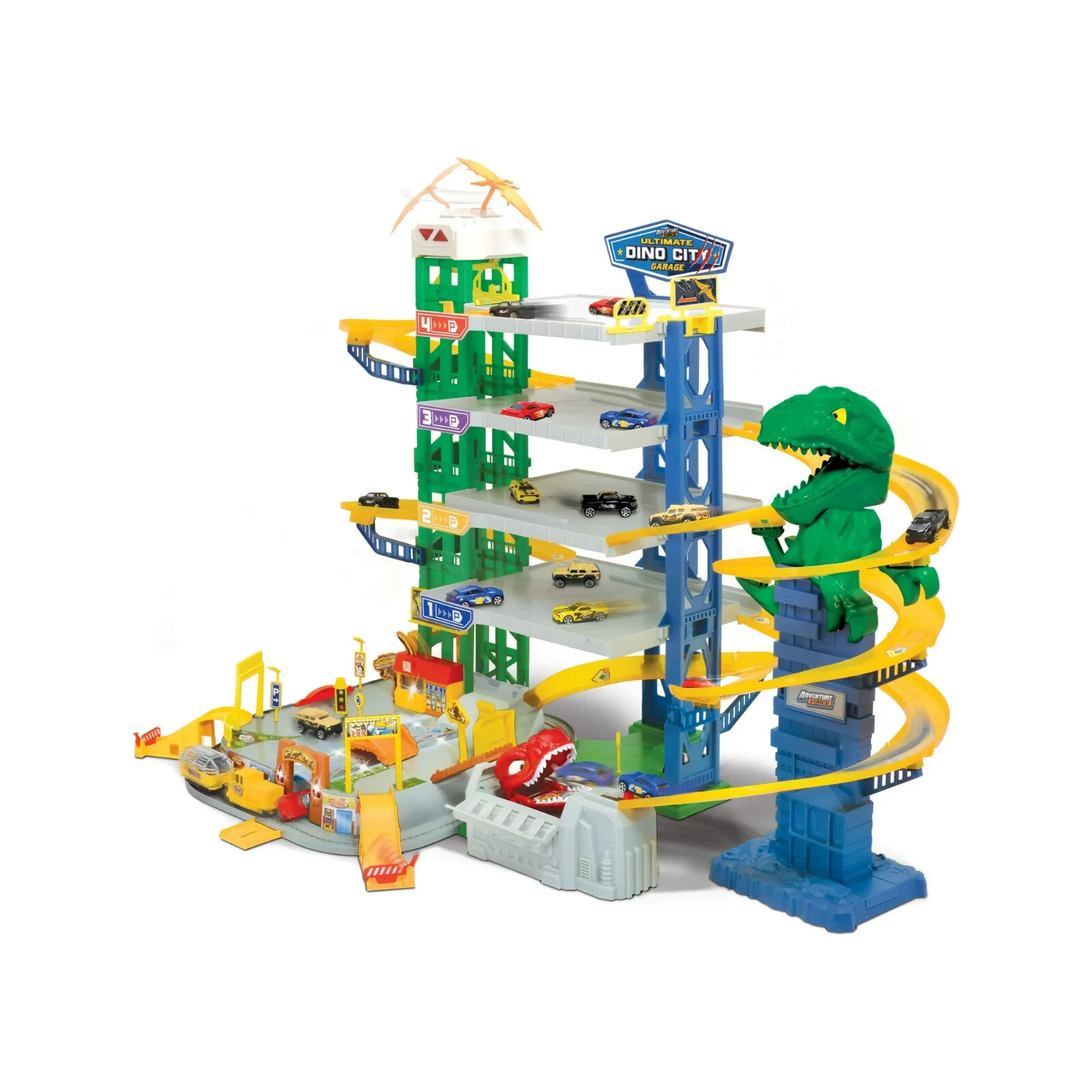 【メロンソーダ】have fun garage PLATE SET Dinosaur Garage Playset For Die Cast Cars Ultimate Dino City