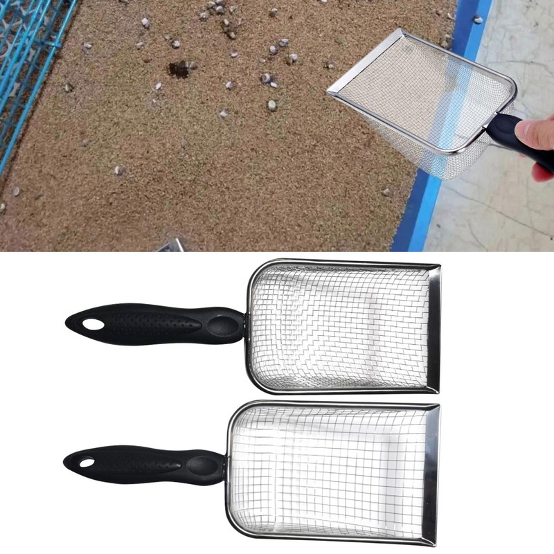 Metal Cat Litter Scoop Non-Stick Coated Litter Scoop Fine Sand Litter Scooper