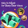 Think Peak Green Binoculars Science Toy for Kids Ages 3-12 Years - Real Compact Outdoor Adventure and STEM Educational Nature Hiking Explorer for Bird Watching, Camping Children’s Birthday Gift