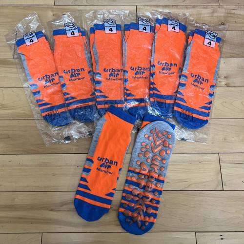 Qty 7 Urban Air Adult Size 4 Trampoline Park Gripper Socks