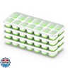 ChefAide Ice Cube Tray with Lid, 4 Packs 56 Cubes Durable Stackable Ice Cube Trays for Freezer with Removable Lids, Easy-Release Plastic and Silicone Ice Tray for Cocktail, Coffee