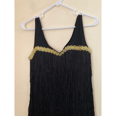 Dream Weavers Women's Flapper Dress Size M Black Costume 