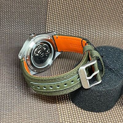 Pre-owned Seiko 5 Sports Srph29k1 Field Sports Style Green Military Automatic Men's Watch