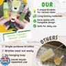 Cup Lid Cleaning Brush, 3 in 1 Cup Cleaner Brush New Multifunctional Lid Cleaner Lid Brush Cleaning Tool Multipurpose Bottle Gap Cleaner Brush Green