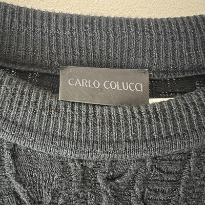 Schwarzer Carlo Colucci Strick Pullover „LaModa Cambia Pelle"