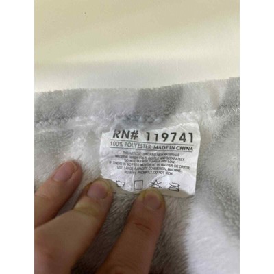 SL Home Elephant Baby Security Blanket Lovey RN 119741 Gray White Chevron