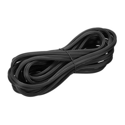 Screen Spline, 15M/49.21Ft Rubber Window Sealing Strip, 6.5mm OD Black